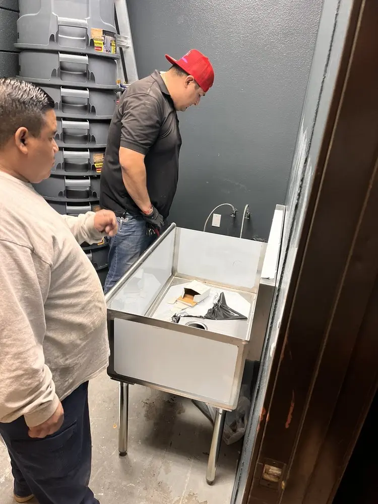 Commercial plumbing and sink installation in Blackland